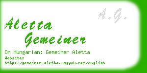 aletta gemeiner business card
